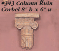 Thumbnail for Column Ruin Corbel Cast Stone Outdoor Asian Collection Wall Ornament Tuscan 