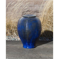 Thumbnail for Closed Top FNT3433 Ceramic Vase Complete Fountain Kit Vase Fountain Blue Thumb 