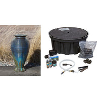 Thumbnail for Closed Top FNT3440 Ceramic Vase Complete Fountain Kit Vase Fountain Blue Thumb 