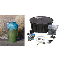 Thumbnail for Closed Top FNT3447 Ceramic Vase Complete Fountain Kit Vase Fountain Blue Thumb 