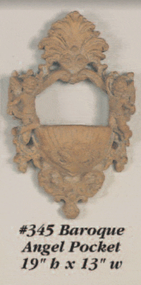 Thumbnail for Baroque Angel Pocket Cast Stone Outdoor Asian Collection Wall Ornament Tuscan 