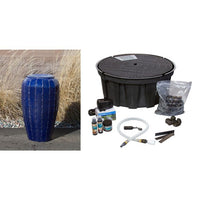 Thumbnail for Closed Top FNT3450 Ceramic Vase Complete Fountain Kit Vase Fountain Blue Thumb 