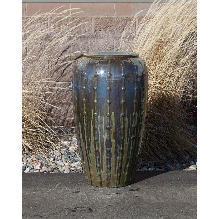 Closed Top FNT3451 Ceramic Vase Complete Fountain Kit Vase Fountain Blue Thumb 