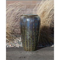 Thumbnail for Closed Top FNT3451 Ceramic Vase Complete Fountain Kit Vase Fountain Blue Thumb 