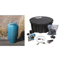 Thumbnail for Closed Top FNT3454 Ceramic Vase Complete Fountain Kit Vase Fountain Blue Thumb 