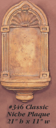 Thumbnail for Classic Niche Plaque Cast Stone Outdoor Asian Collection Wall Ornament Tuscan 