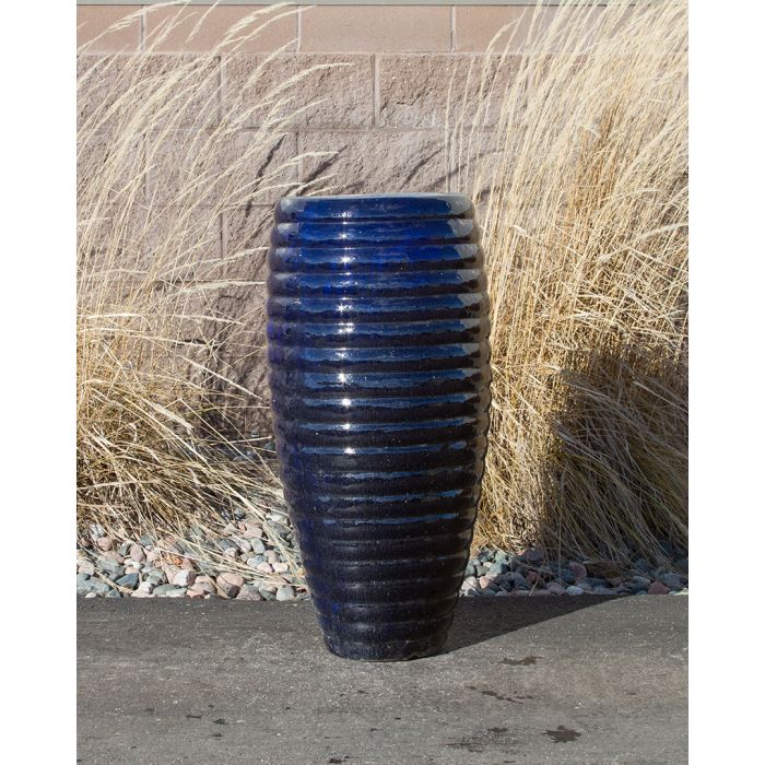 Closed Top FNT3461 Ceramic Vase Complete Fountain Kit Vase Fountain Blue Thumb 