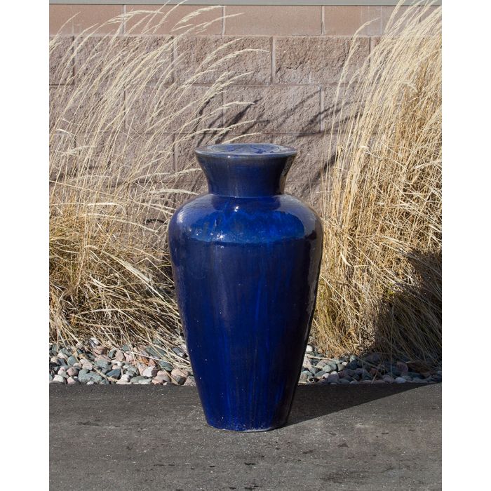 Closed Top FNT3464 Ceramic Vase Complete Fountain Kit Vase Fountain Blue Thumb 