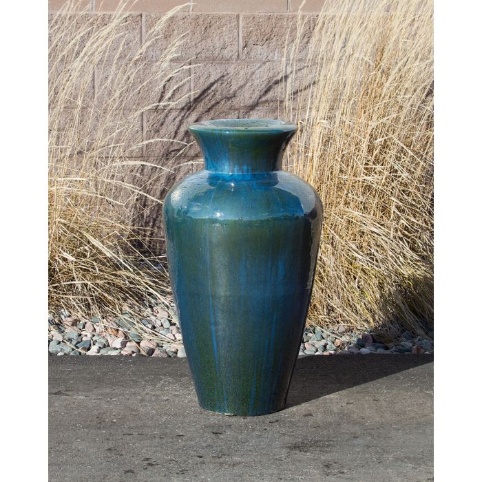 Closed Top FNT3465 Ceramic Vase Complete Fountain Kit Vase Fountain Blue Thumb 