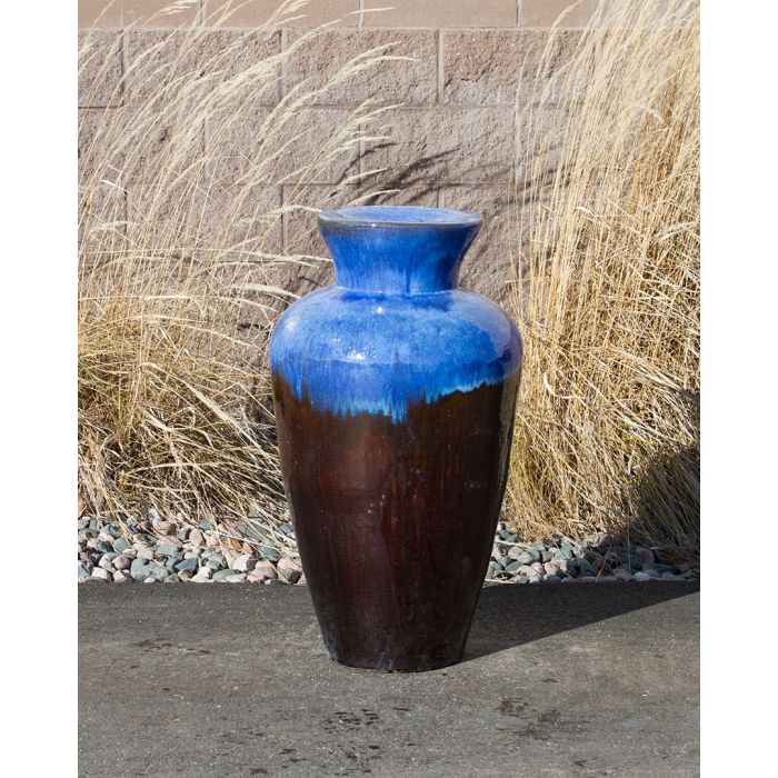 Closed Top FNT3467 Ceramic Vase Complete Fountain Kit Vase Fountain Blue Thumb 