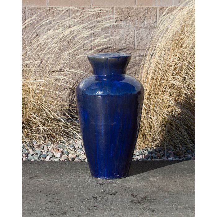 Closed Top FNT3468 Ceramic Vase Complete Fountain Kit Vase Fountain Blue Thumb 