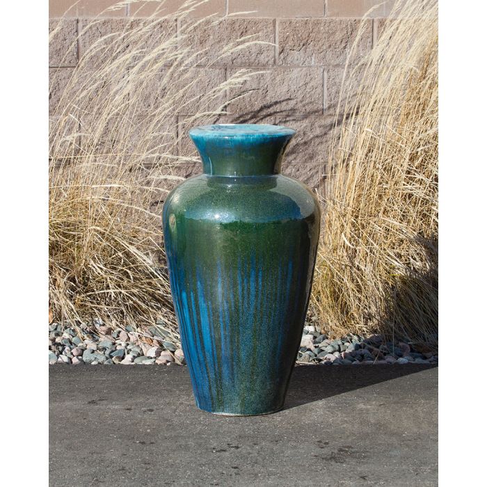 Closed Top FNT3469 Ceramic Vase Complete Fountain Kit Vase Fountain Blue Thumb 