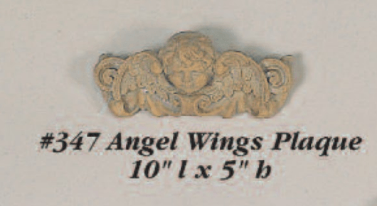 Angel Wing Plaque Cast Stone Outdoor Asian Collection Wall Ornament Tuscan 