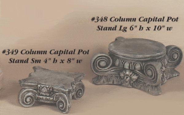 Column Capital Pot Cast Stone Outdoor Asian Collection Statues Collection Tuscan 
