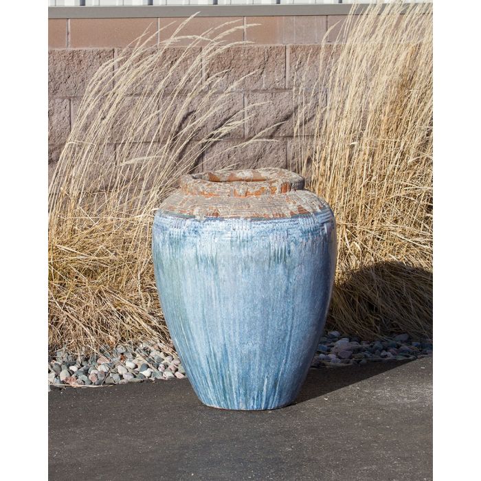 Oil Jar FNT3499 Ceramic Vase Complete Fountain Kit Vase Fountain Blue Thumb 