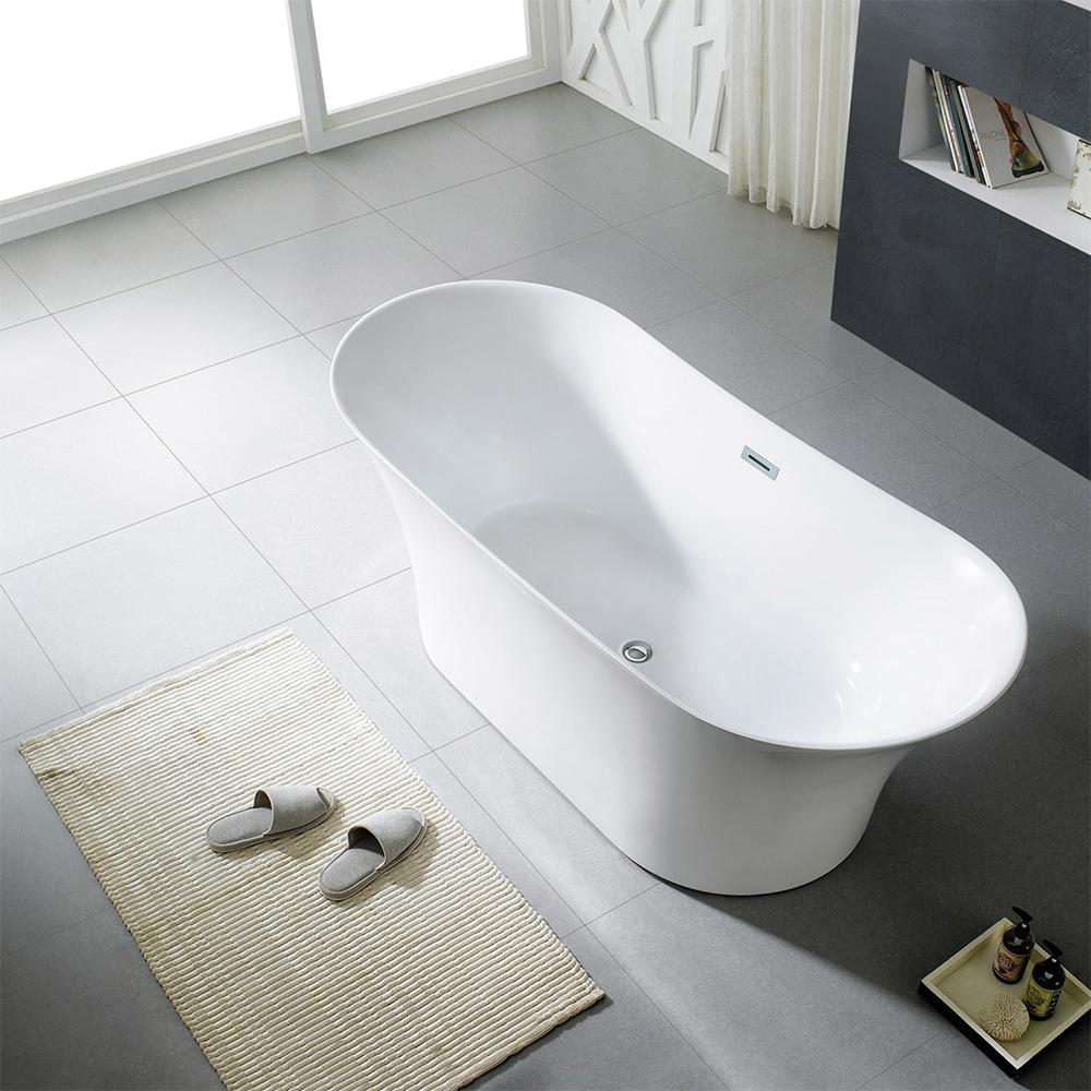 Eviva Skylar Freestanding 71 in. Acrylic Bathtub in White Bathroom Vanity Eviva 