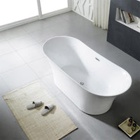 Thumbnail for Eviva Skylar Freestanding 71 in. Acrylic Bathtub in White Bathroom Vanity Eviva 