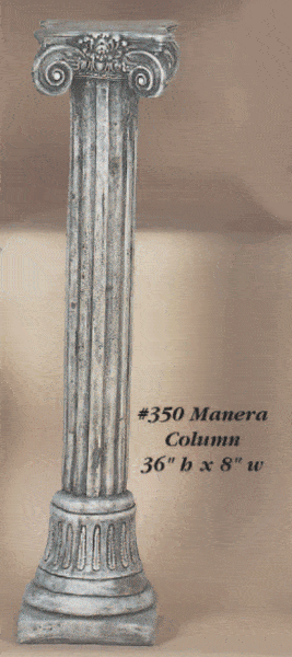 Manera Column Cast Stone Outdoor Asian Collection Statues Collection Tuscan 