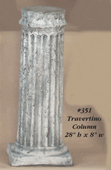 Travertino Column Cast Stone Outdoor Asian Collection Statues Collection Tuscan 