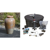 Thumbnail for Tuscany FNT3540 Ceramic Triple Vase Complete Fountain Kit Vase Fountain Blue Thumb 
