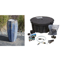 Thumbnail for Closed Top FNT3587 Ceramic Vase Complete Fountain Kit Vase Fountain Blue Thumb 