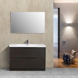 Eviva Smile 48 Inch Modern Bathroom Vanity Set with Integrated White Acrylic Sink, Chestnut Bathroom Vanity Eviva 