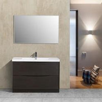 Thumbnail for Eviva Smile 48 Inch Modern Bathroom Vanity Set with Integrated White Acrylic Sink, Chestnut Bathroom Vanity Eviva 