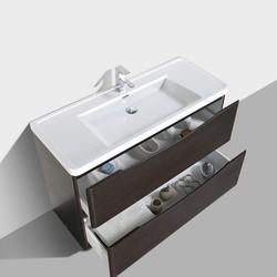 Eviva Smile 48 Inch Modern Bathroom Vanity Set with Integrated White Acrylic Sink, Chestnut Bathroom Vanity Eviva 