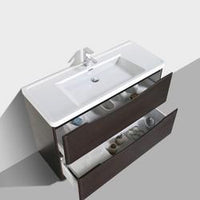 Thumbnail for Eviva Smile 48 Inch Modern Bathroom Vanity Set with Integrated White Acrylic Sink, Chestnut Bathroom Vanity Eviva 