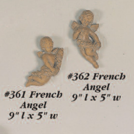 French Angel Cast Stone Outdoor Asian Collection Wall Ornament Tuscan 