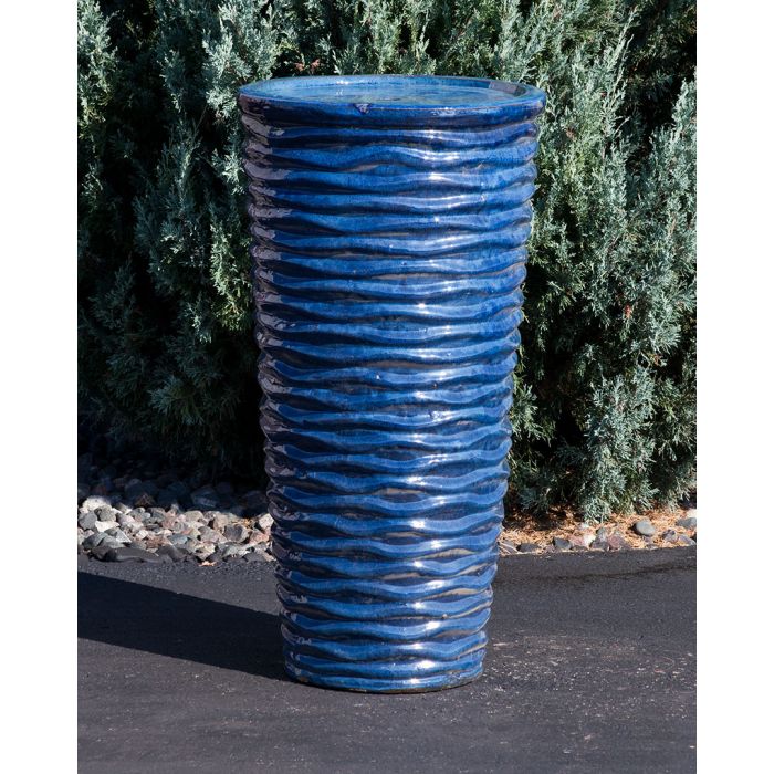 Closed Top FNT3637 Ceramic Vase Complete Fountain Kit Vase Fountain Blue Thumb 