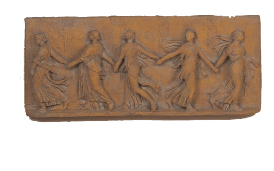 Vestal Dance Plaque Cast Stone Outdoor Asian Collection Wall Ornament Tuscan 