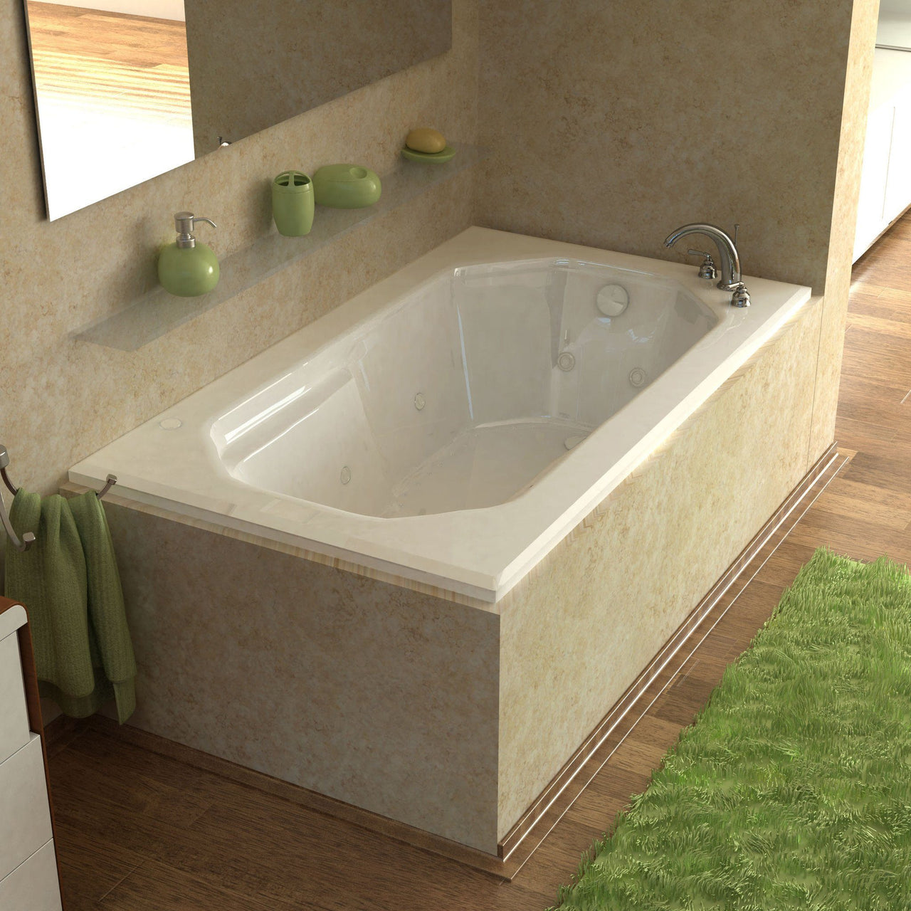 Atlantis Whirlpools 3660MDR 36 x 60 Rectangular Air & Whirlpool Jetted Tub Whirlpool Bathtub Atlantis 