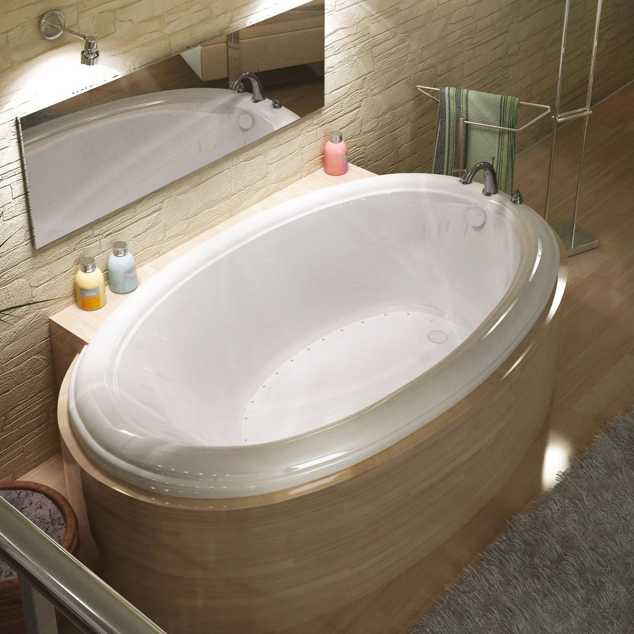 Atlantis Whirlpools 3660PAL Petite 36 x 60 Oval Air Jetted Bathtub Whirlpool Bathtub Atlantis 