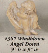 Thumbnail for Windblown Angel Down Cast Stone Outdoor Asian Collection Statues Tuscan 