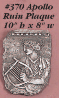Thumbnail for Apollo Ruin Plaque Cast Stone Outdoor Asian Collection Wall Ornament Tuscan 