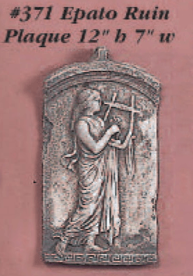 Epato Ruin Plaque Cast Stone Outdoor Asian Collection Wall Ornament Tuscan 