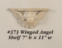 Thumbnail for Winged Angel Shelf Cast Stone Outdoor Asian Collection Wall Ornament Tuscan 
