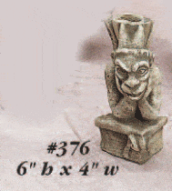 Thumbnail for Gargoyle Candlestick Cast Stone Outdoor Asian Collection Statues Tuscan 