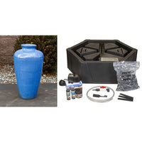 Thumbnail for Closed Top FNT3791 Ceramic Vase Complete Fountain Kit Vase Fountain Blue Thumb 