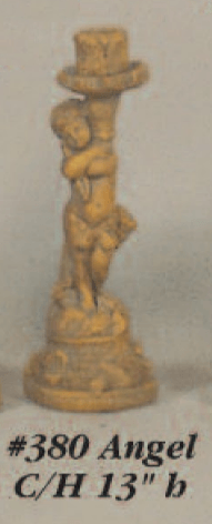 Angel Candlestick Cast Stone Outdoor Asian Collection Wall Ornament Tuscan 