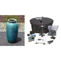 Thumbnail for Genova FNT3804 Ceramic Vase Complete Fountain Kit Vase Fountain Blue Thumb 