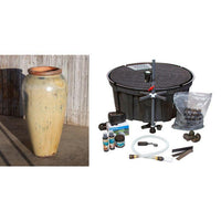 Thumbnail for Tuscany FNT3816 Ceramic Triple Vase Complete Fountain Kit Vase Fountain Blue Thumb 