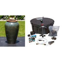 Thumbnail for Tuscany FNT3828 Ceramic Triple Vase Complete Fountain Kit Vase Fountain Blue Thumb 