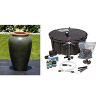 Thumbnail for Tuscany FNT3829 Ceramic Triple Vase Complete Fountain Kit Vase Fountain Blue Thumb 