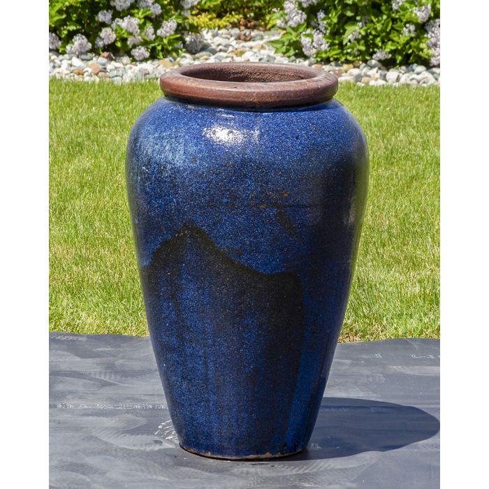 Tuscany FNT3837 Ceramic Triple Vase Complete Fountain Kit Vase Fountain Blue Thumb 