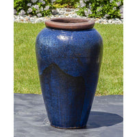Thumbnail for Tuscany FNT3837 Ceramic Triple Vase Complete Fountain Kit Vase Fountain Blue Thumb 