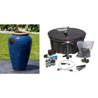 Thumbnail for Tuscany FNT3839 Ceramic Triple Vase Complete Fountain Kit Vase Fountain Blue Thumb 