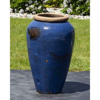 Thumbnail for Tuscany FNT3839 Ceramic Triple Vase Complete Fountain Kit Vase Fountain Blue Thumb 