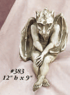 Sitting Gargoyle Cast Stone Outdoor Asian Collection Statues Tuscan 